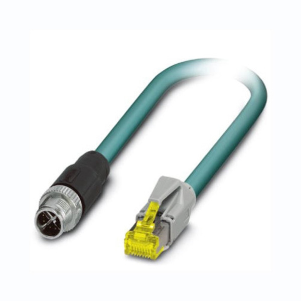 Moxa Phoenix Contact 8-Pin Male X-Coded M12-To-Rj45 Cat.5E Utp Gigabit CBL-M12XMM8PRJ45-BK-200-IP67